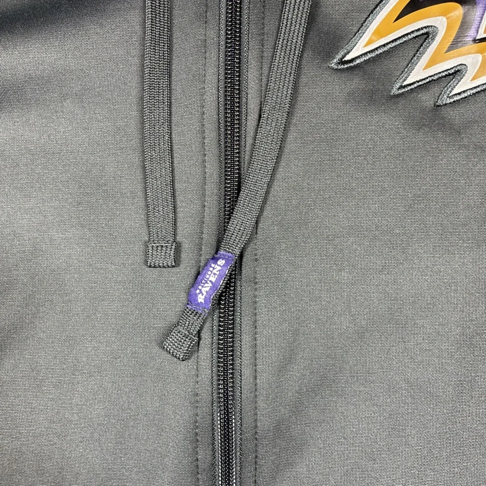 Baltimore Ravens Hoodie Men's XL Nike Therma-Fit Full Zip Gray NFL ON-Field‎